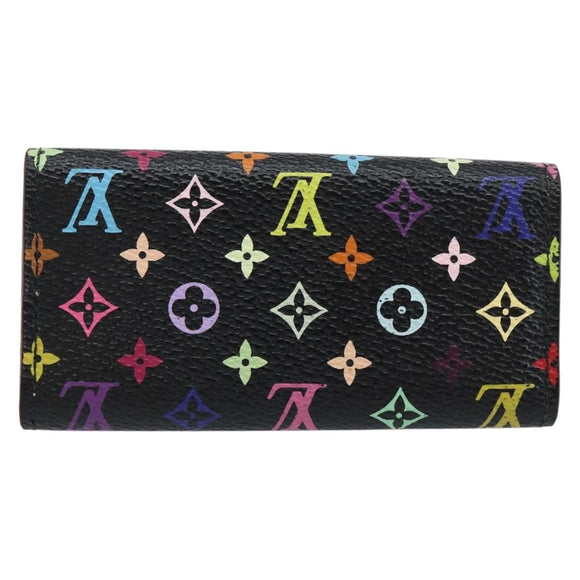 LOUIS VUITTON Monogram Multicolor Multicles 4 Key Case Black M93732 Auth 145870