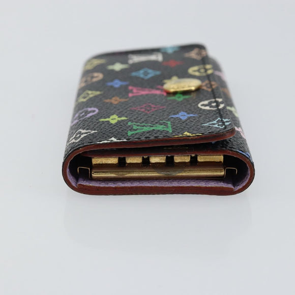 LOUIS VUITTON Monogram Multicolor Multicles 4 Key Case Black M93732 Auth 145870
