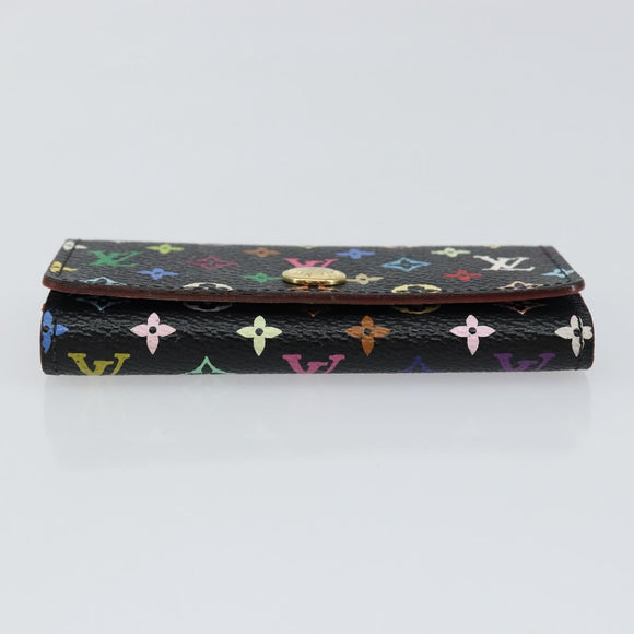 LOUIS VUITTON Monogram Multicolor Multicles 4 Key Case Black M93732 Auth 145870