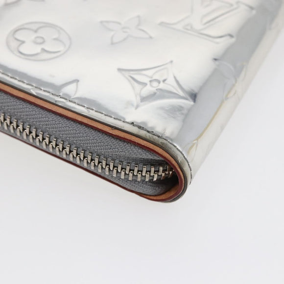 LOUIS VUITTON Mirror Zippy WalletVertical Wallet Silver M80808 Auth 145872