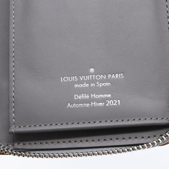 LOUIS VUITTON Mirror Zippy WalletVertical Wallet Silver M80808 Auth 145872