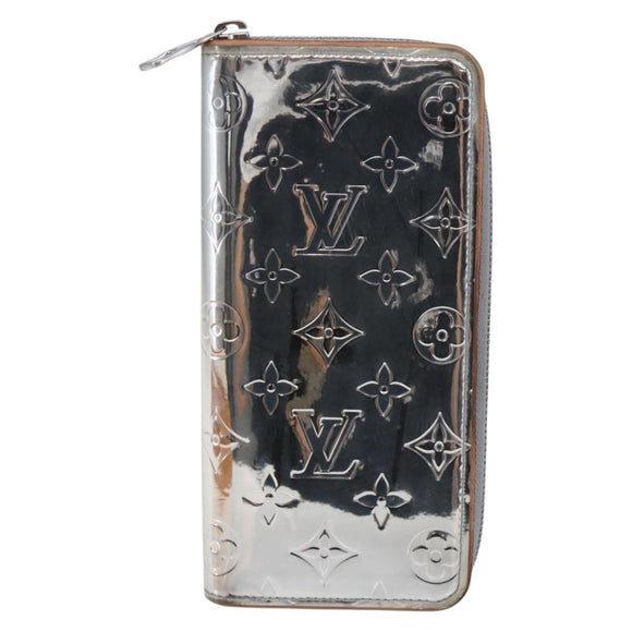 LOUIS VUITTON Mirror Zippy WalletVertical Wallet Silver M80808 Auth 145872