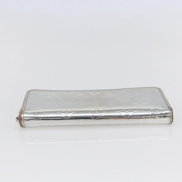 LOUIS VUITTON Mirror Zippy WalletVertical Wallet Silver M80808 Auth 145872