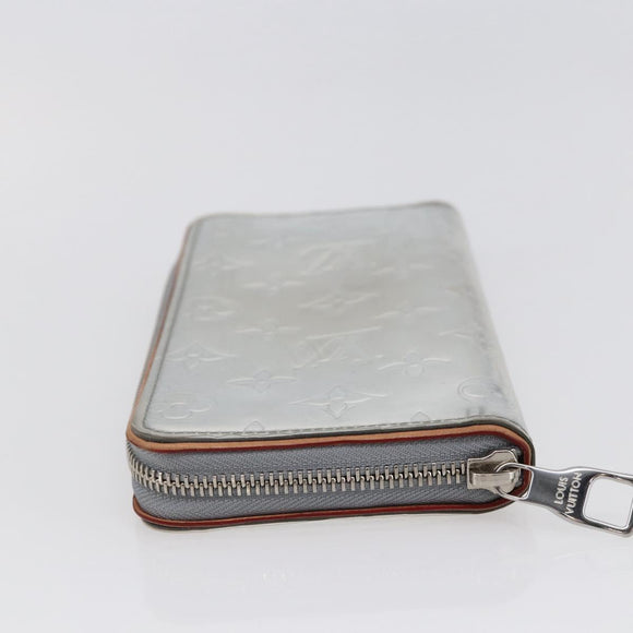 LOUIS VUITTON Mirror Zippy WalletVertical Wallet Silver M80808 Auth 145872