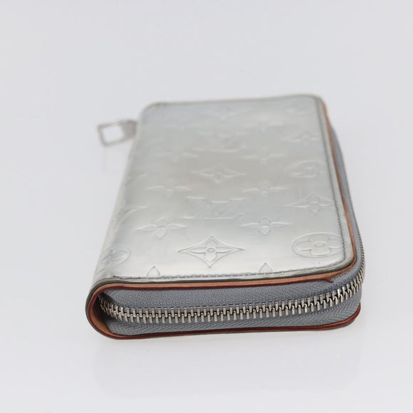 LOUIS VUITTON Mirror Zippy WalletVertical Wallet Silver M80808 Auth 145872