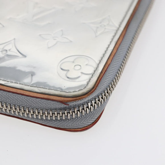 LOUIS VUITTON Mirror Zippy WalletVertical Wallet Silver M80808 Auth 145872