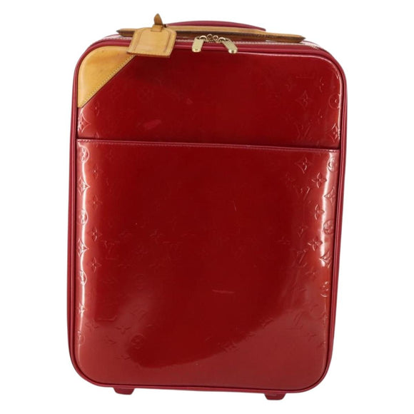 LOUIS VUITTON Monogram Vernis Pegas 45 suitcase Pomme D'amour M91278 Auth 145874