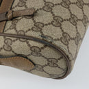 GUCCI GG Supreme Web Sherry Line Bag PVC Beige Gold 56 02 004 Auth 145876-11