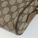 GUCCI GG Supreme Web Sherry Line Bag PVC Beige Gold 56 02 004 Auth 145876-12