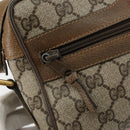 GUCCI GG Supreme Web Sherry Line Bag PVC Beige Gold 56 02 004 Auth 145876-15