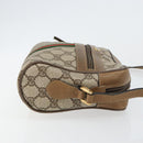 GUCCI GG Supreme Web Sherry Line Bag PVC Beige Gold 56 02 004 Auth 145876-4