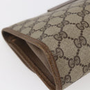 GUCCI GG Supreme Web Sherry Line Clutch Bag PVC Beige Red 89 01 030 Auth 145877-16