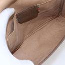 GUCCI GG Supreme Web Sherry Line Clutch Bag PVC Beige Red 89 01 030 Auth 145877-9