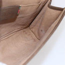 GUCCI GG Supreme Web Sherry Line Clutch Bag PVC Beige Red 89 01 030 Auth 145877-18
