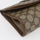 GUCCI GG Supreme Web Sherry Line Clutch Bag PVC Beige Red 89 01 030 Auth 145877-14