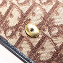 Christian Dior Trotter Canvas Chain Shoulder Bag Brown Gold Auth 145878-11