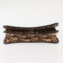 Christian Dior Trotter Canvas Chain Shoulder Bag Brown Gold Auth 145878-5