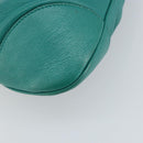 Salvatore Ferragamo Gancini Shoulder Bag Leather Green Silver Auth 145879-16