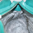 Salvatore Ferragamo Gancini Shoulder Bag Leather Green Silver Auth 145879-22