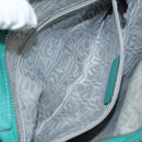 Salvatore Ferragamo Gancini Shoulder Bag Leather Green Silver Auth 145879-23