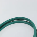 Salvatore Ferragamo Gancini Shoulder Bag Leather Green Silver Auth 145879-8