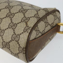 GUCCI GG Supreme Web Sherry Line Bag PVC Beige Gold 89 02 018 Auth 145882-15