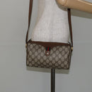 GUCCI GG Supreme Web Sherry Line Bag PVC Beige Gold 89 02 018 Auth 145882-21