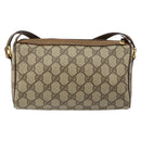 GUCCI GG Supreme Web Sherry Line Bag PVC Beige Gold 89 02 018 Auth 145882-2