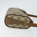 GUCCI GG Supreme Web Sherry Line Bag PVC Beige Gold 89 02 018 Auth 145882-3