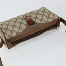 GUCCI GG Supreme Web Sherry Line Bag PVC Beige Gold 89 02 018 Auth 145882-6