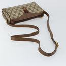 GUCCI GG Supreme Web Sherry Line Bag PVC Beige Gold 89 02 018 Auth 145882-7