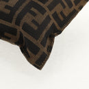 FENDI Zucca Canvas Mamma Baguette Shoulder Bag Black Brown gold Auth 145885V-12
