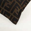 FENDI Zucca Canvas Mamma Baguette Shoulder Bag Black Brown gold Auth 145885V-14