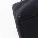 CHANEL Matelasse Chain Shoulder Bag Nylon Black Gold CC Auth 145886-16