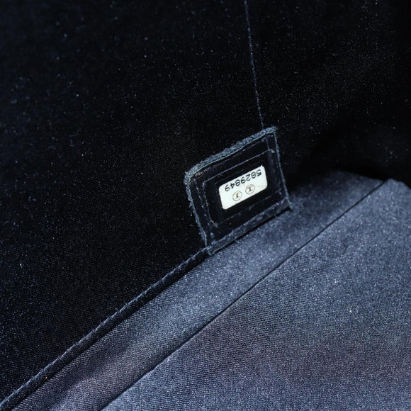 CHANEL Matelasse Chain Shoulder Bag Nylon Black Gold CC Auth 145886