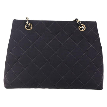 CHANEL Matelasse Chain Shoulder Bag Nylon Black Gold CC Auth 145886 - 0