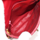 CHANEL Matelasse Chain Shoulder Bag Lamb Skin Red Gold CC Auth 145887A-10