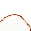 CHANEL Matelasse Chain Shoulder Bag Lamb Skin Red Gold CC Auth 145887A-14