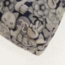 CHANEL COCO Mark Tote Bag Nylon Navy Gray CC Auth 145888A-16