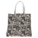 CHANEL COCO Mark Tote Bag Nylon Navy Gray CC Auth 145888A-13