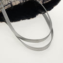 CHANEL COCO Mark Tote Bag Nylon Navy Gray CC Auth 145888A-7