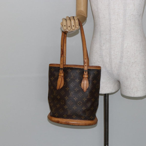 LOUIS VUITTON Monogram Bucket PM Shoulder Bag Vintage M42238 LV Auth 145902