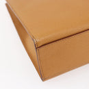 CELINE Shoulder Bag Leather Beige Gold Auth 145908-14