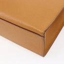 CELINE Shoulder Bag Leather Beige Gold Auth 145908-15