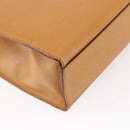 CELINE Shoulder Bag Leather Beige Gold Auth 145908-16