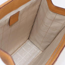 CELINE Shoulder Bag Leather Beige Gold Auth 145908-19