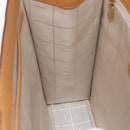 CELINE Shoulder Bag Leather Beige Gold Auth 145908-20