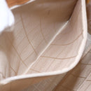 CELINE Shoulder Bag Leather Beige Gold Auth 145908-21