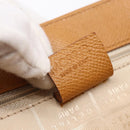 CELINE Shoulder Bag Leather Beige Gold Auth 145908-12