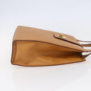 CELINE Shoulder Bag Leather Beige Gold Auth 145908-4
